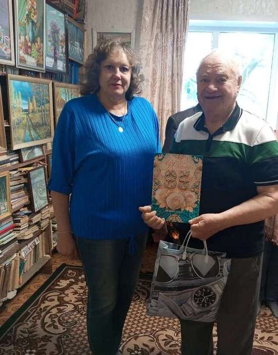 Романовский получатель социальных услуг отмечает 85- летний юбилей.