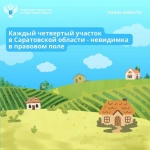 Каждый четвёртый участок в Саратовской области - невидимка в правовом поле 