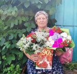 Жительница села Малое Щербедино отмечает 90-летний юбилей
