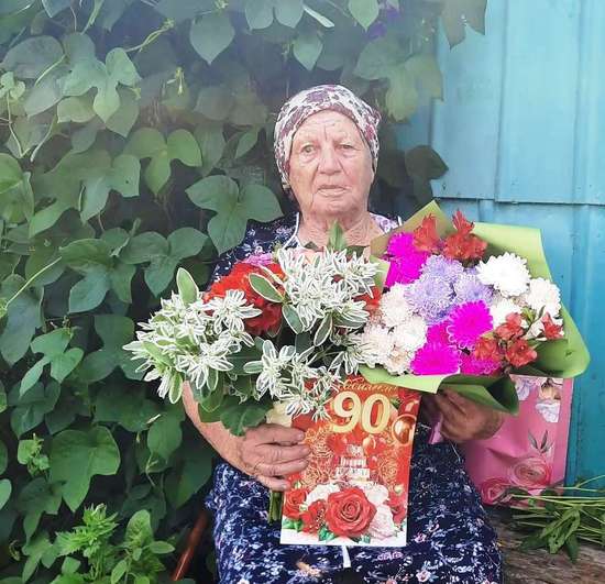 Жительница села Малое Щербедино отмечает 90-летний юбилей