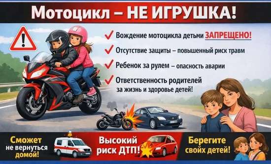 Тема, о которой нельзя молчать: дети за рулём мотоцикла